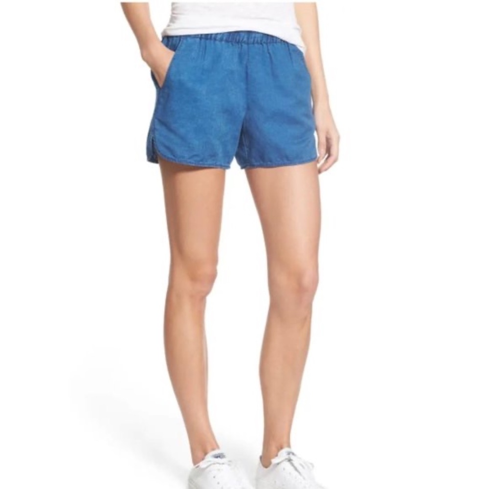 Madewell Linen and Cotton Chambray Pull On Shorts
